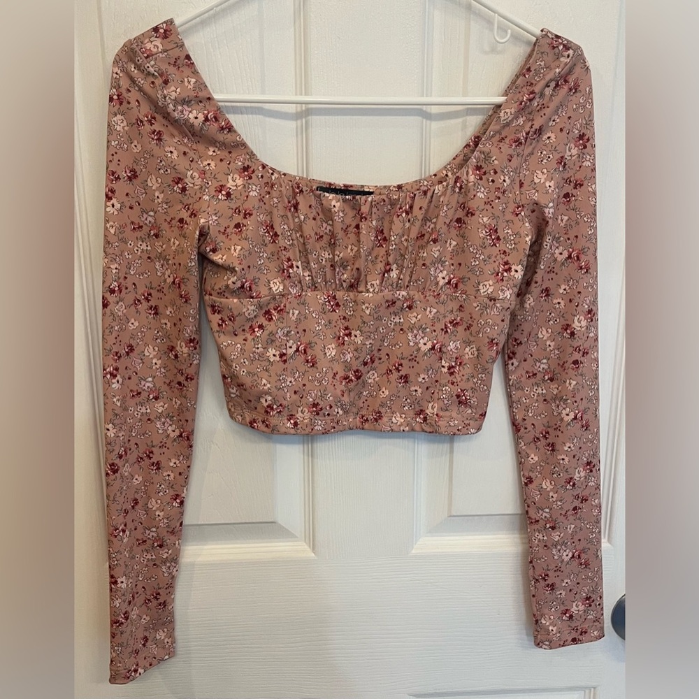 Crop Top La La Land Floral Women’s Size Small New